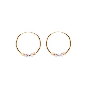 گوشواره حلقه‌ای طلا کم اجرت  18 عیار زنانه طلای ترنم مدل 05